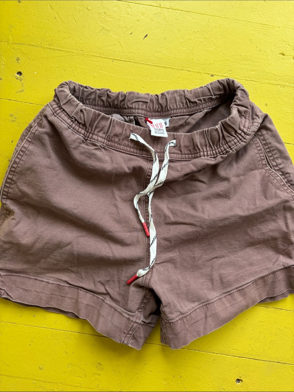 Topo Designs Women’s Drawstring Casual Shorts in Mauve Brown